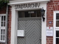 Eingang zum Stralsunder Stadtarchiv